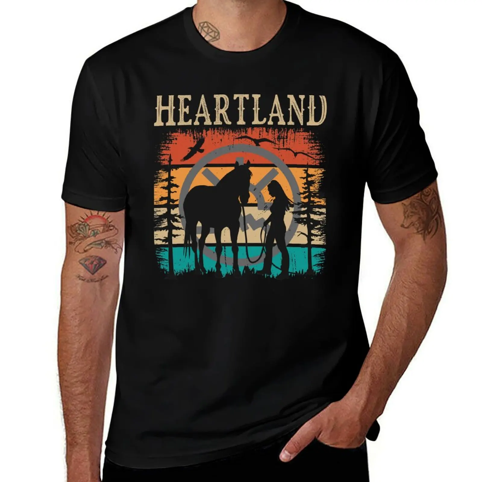 Heartland, Heartland Ranch , Horse Lover, Sunset heartland, Heartland Retro Vintage, Ranch Lover, Horse Owner T-Shirt