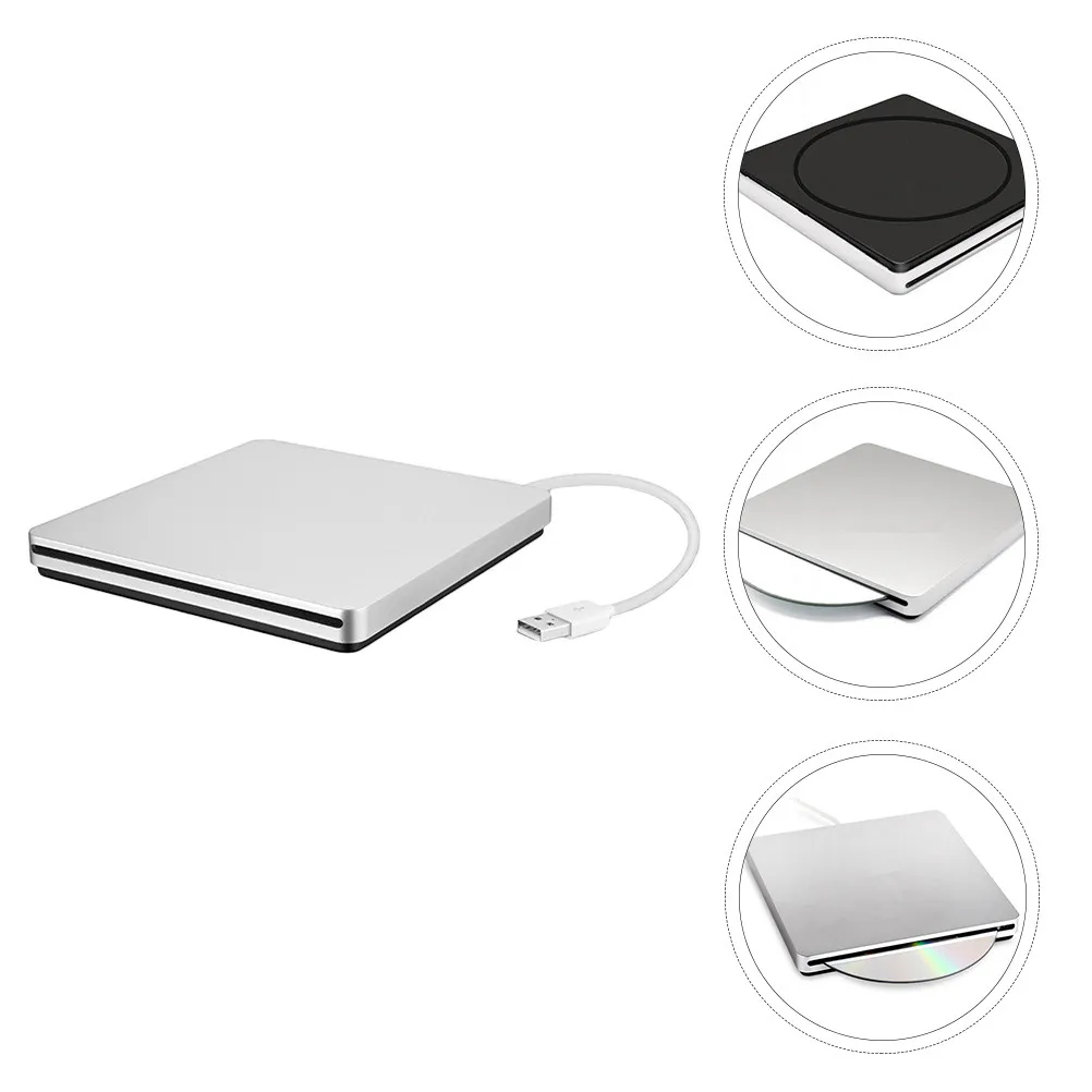 

Набор из 1 ультратонкого внешнего DVD-привода USB 3.0 с функцией Plug and Play для ноутбуков и настольных ПК, воспроизведение данных, запись DVD