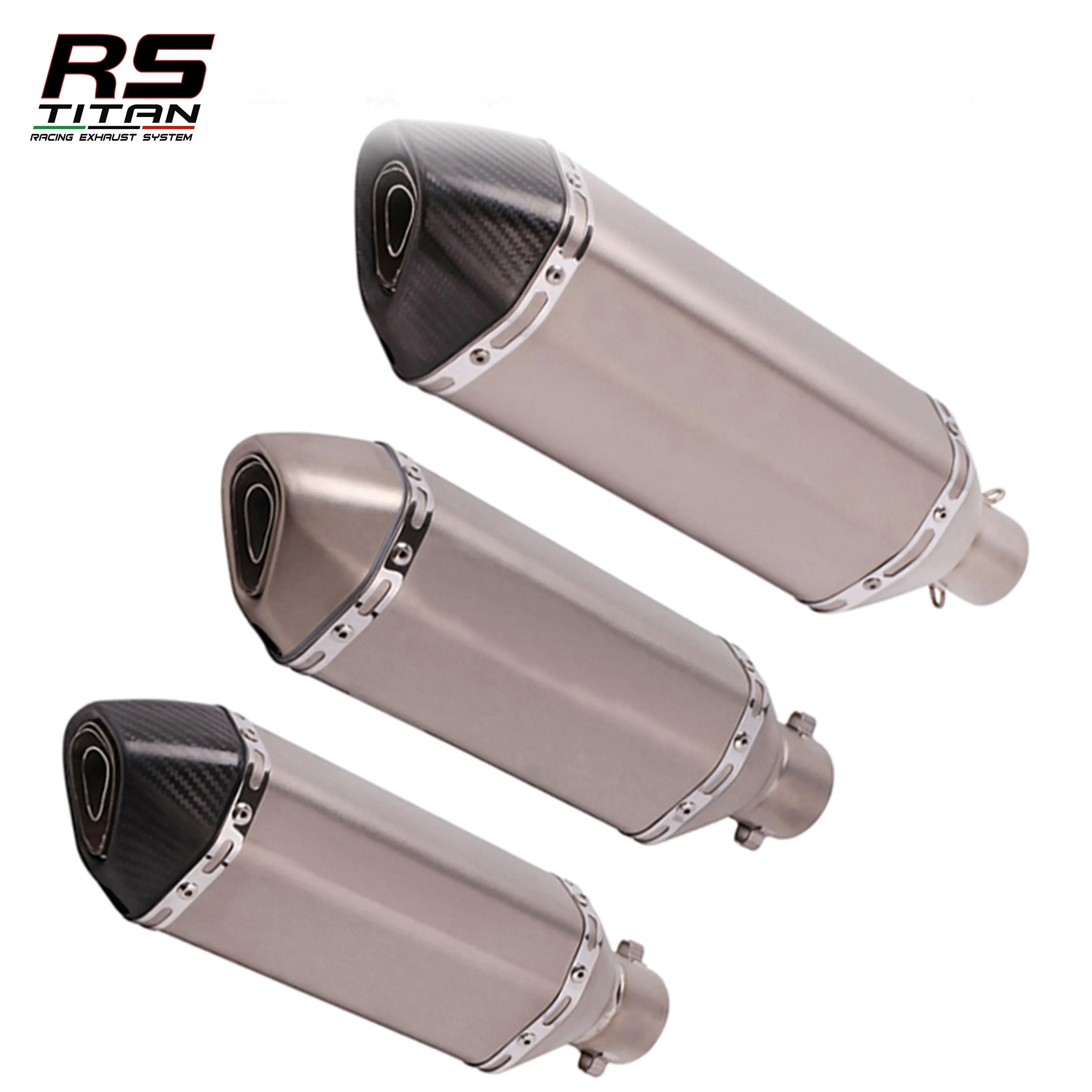 Motorcycle Modified Tailpipe Oblique Port 2-layer NINJA400 650 R3 Spring Wind 250SR