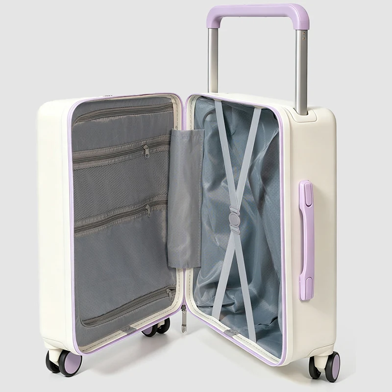 New Wide-Handle Suitcase Unisex Student Suitcase 20–28 inch Large-Capacity Travel Luggage with Combination Lock and Quiet Wheels
