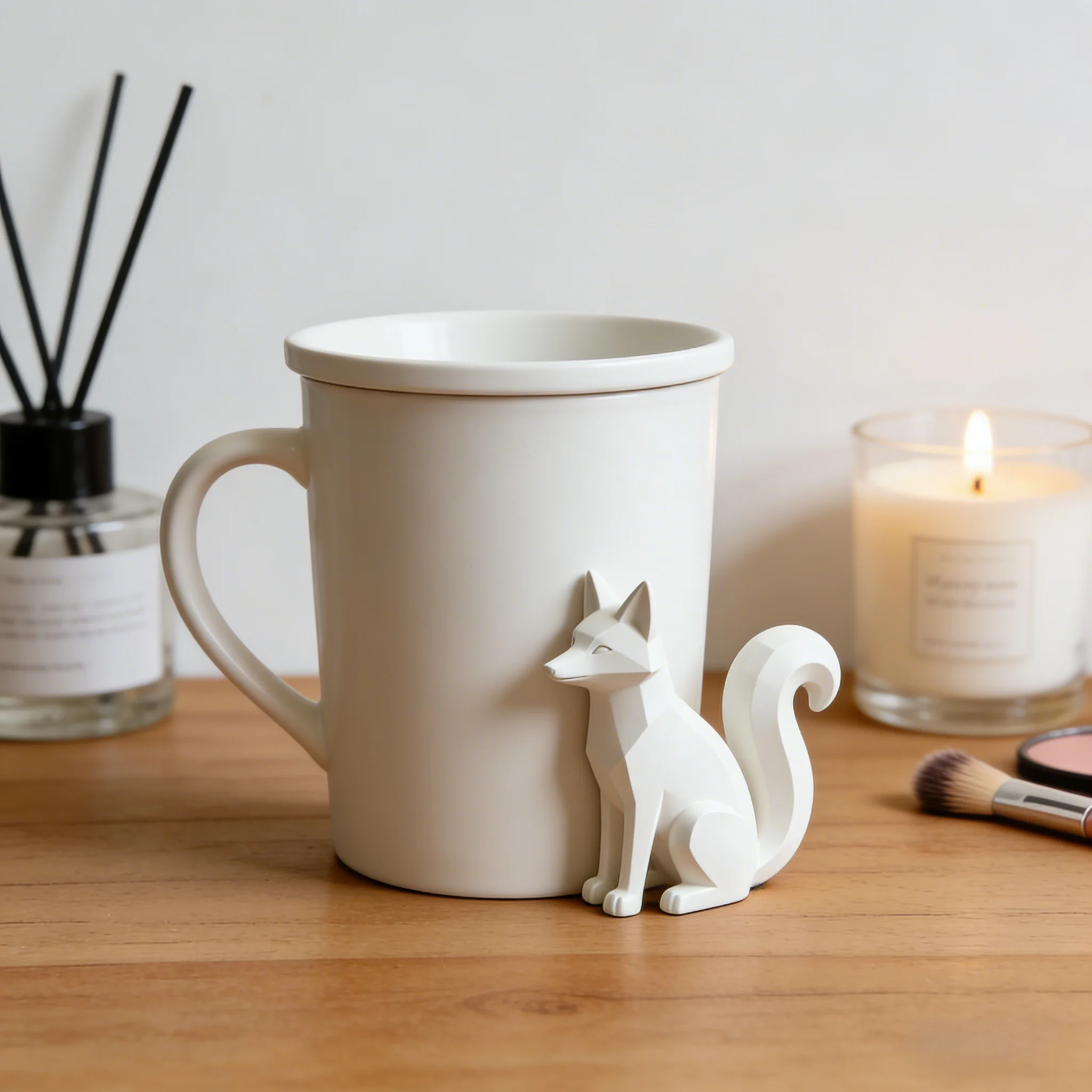 تمثال ثعلب لطيف ثلاثي الأبعاد لسطح المكتب - ديكور مكتب منزلي مبتكر، هدية مثالية للدراسة/المكتب #3