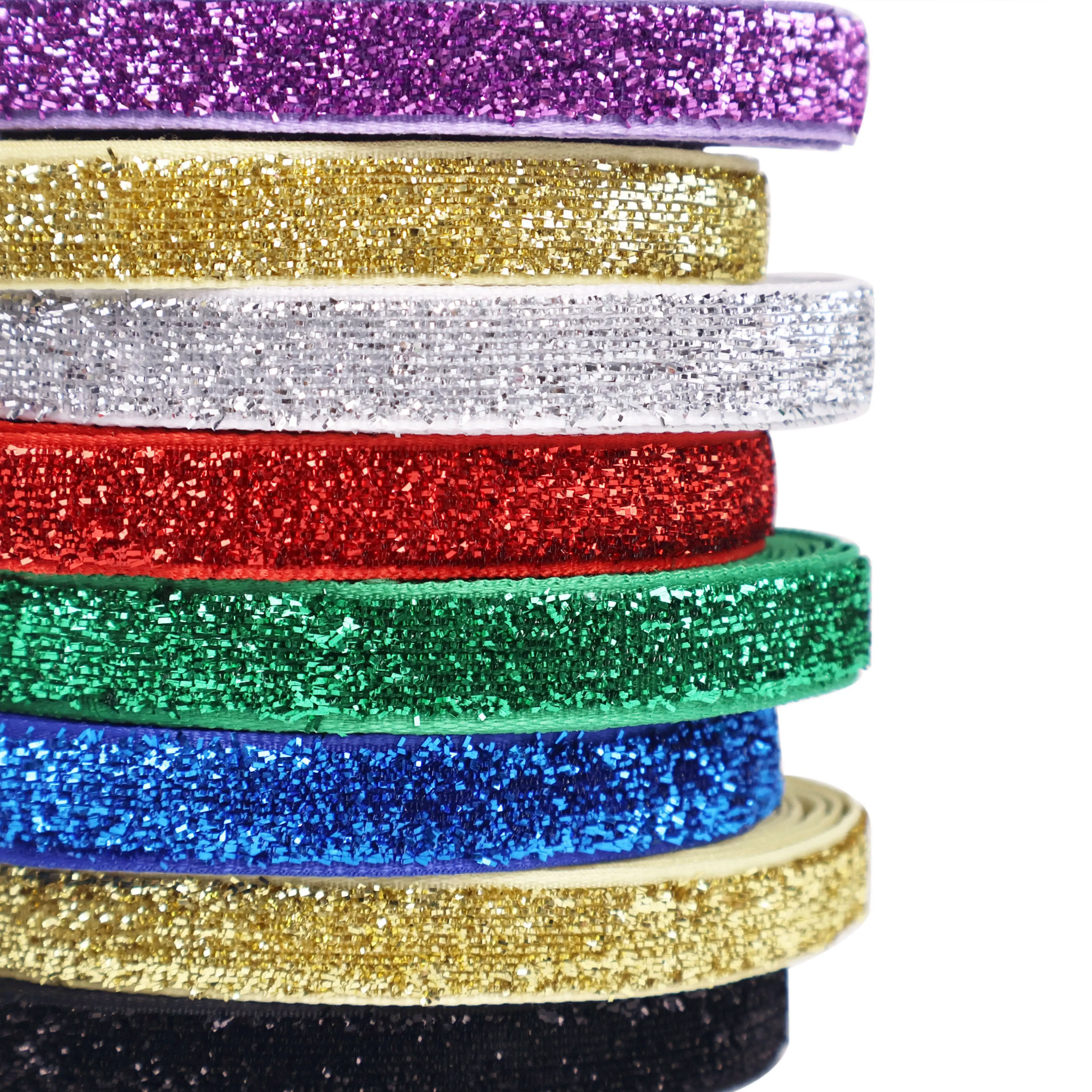 Nastro di velluto glitterato da 5 yarde/rotolo per la decorazione di torte, confezioni regalo, decorazioni per feste