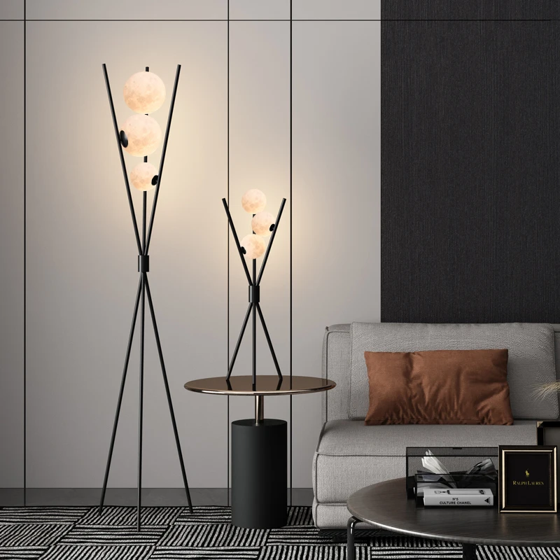 

Nordic post modern floor lamp Led Nordic design Simple glass floor lamp for Living Room Bedroom Beside Lamp Decor tripod lamp