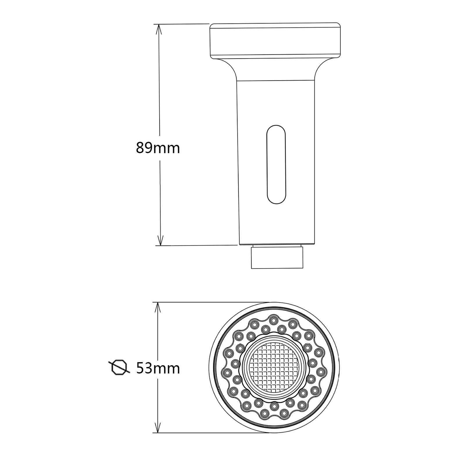 Universal 1/2" Connection Bathroom Basin Sink Shower Spray Head ABS Water-resistant Kitchen Faucet Spouts Pull-out Shower Head