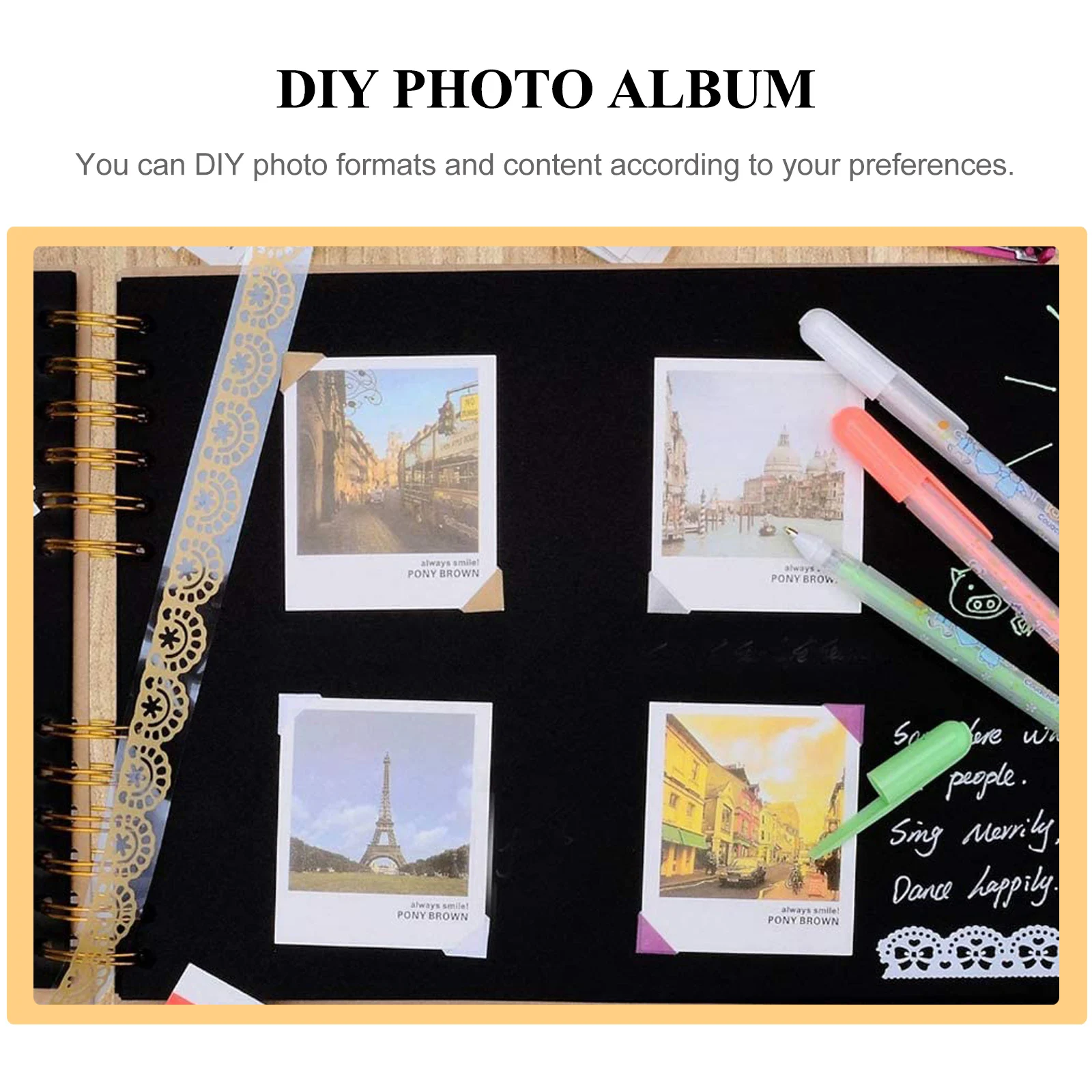 

Photo Album Binder Blank Scrapbook with Paper Pages Scrapbooks Picture Albums
