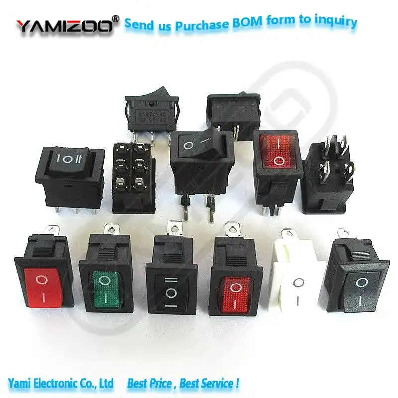 5 Stück KCD1 Wippschalter KCD1-101 Wasserspender Elektronische Waage Ein/Aus-Schalter 2-Pin 4-Pin – Detail 3