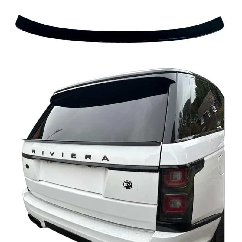 For Land Rover Range Rover VOGUE L405 Rear Mid Spoiler 2012 To 2019  By ABS Glossy Black Carbon Fiber Trunk Wing Lip Body Kit