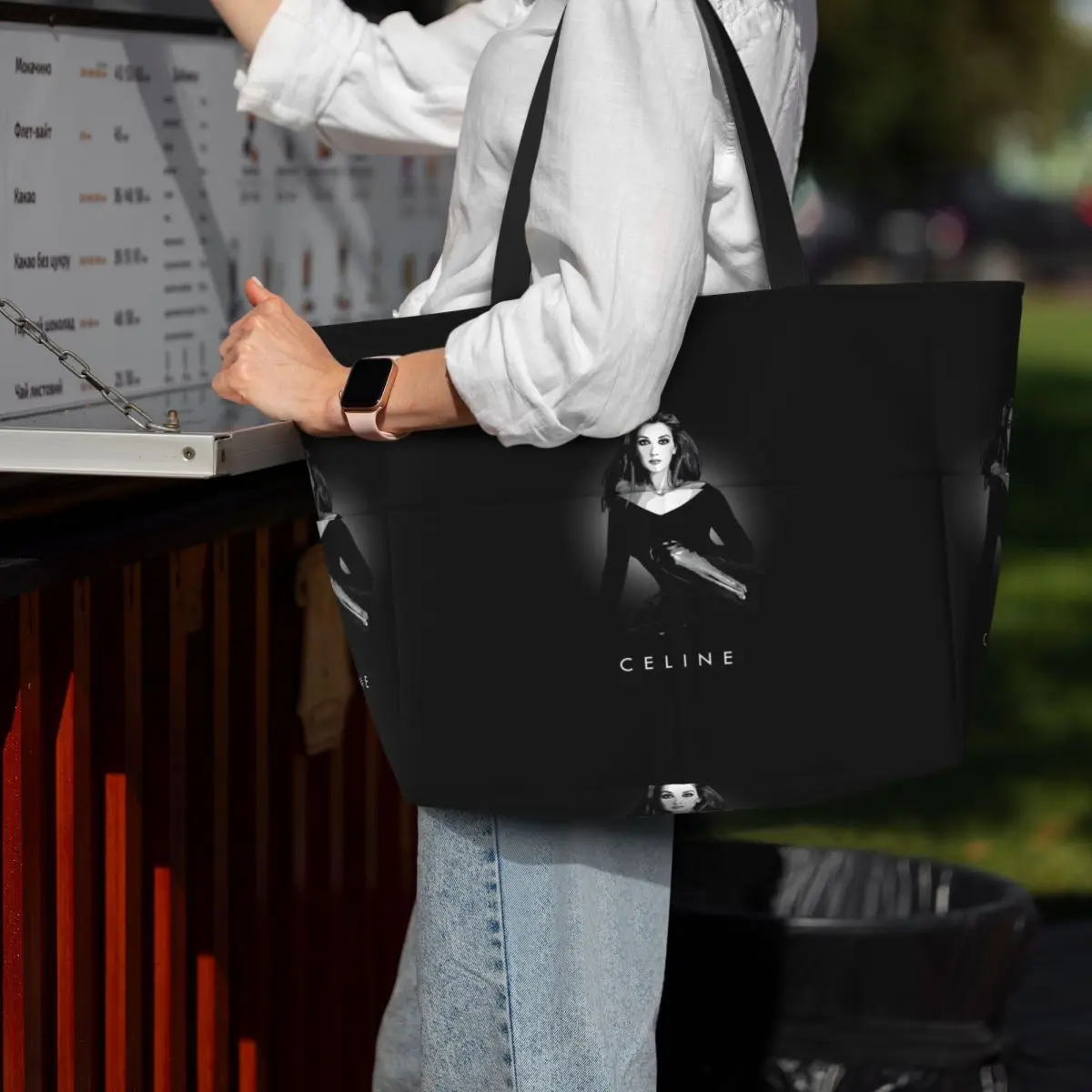 Celine Dion Active Beach Tote Bag Sport Gym Yoga Duffle Large Tote Bag Women Travel Bag Fitness bag