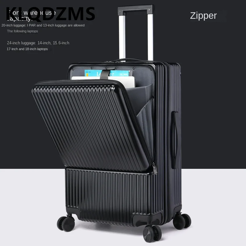 

KLQDZMS Suitcase on Wheels 20 Inches Boarding Box 22"24PC Trolley Case 26"USB Charging Password Box Aluminum Frame Luggage