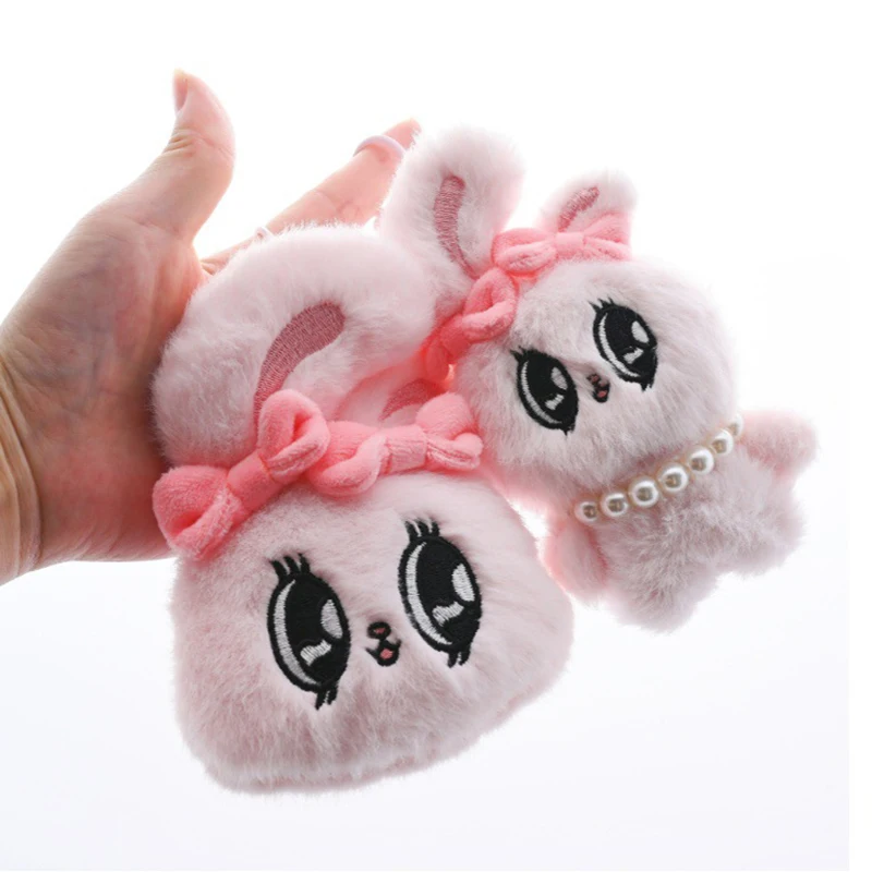 Cartoon Cute Big Eyes Sweetheart Bunny peluche bambola portachiavi Lovely Bunny portamonete borsa per cuffie ciondolo regalo di compleanno per bambini