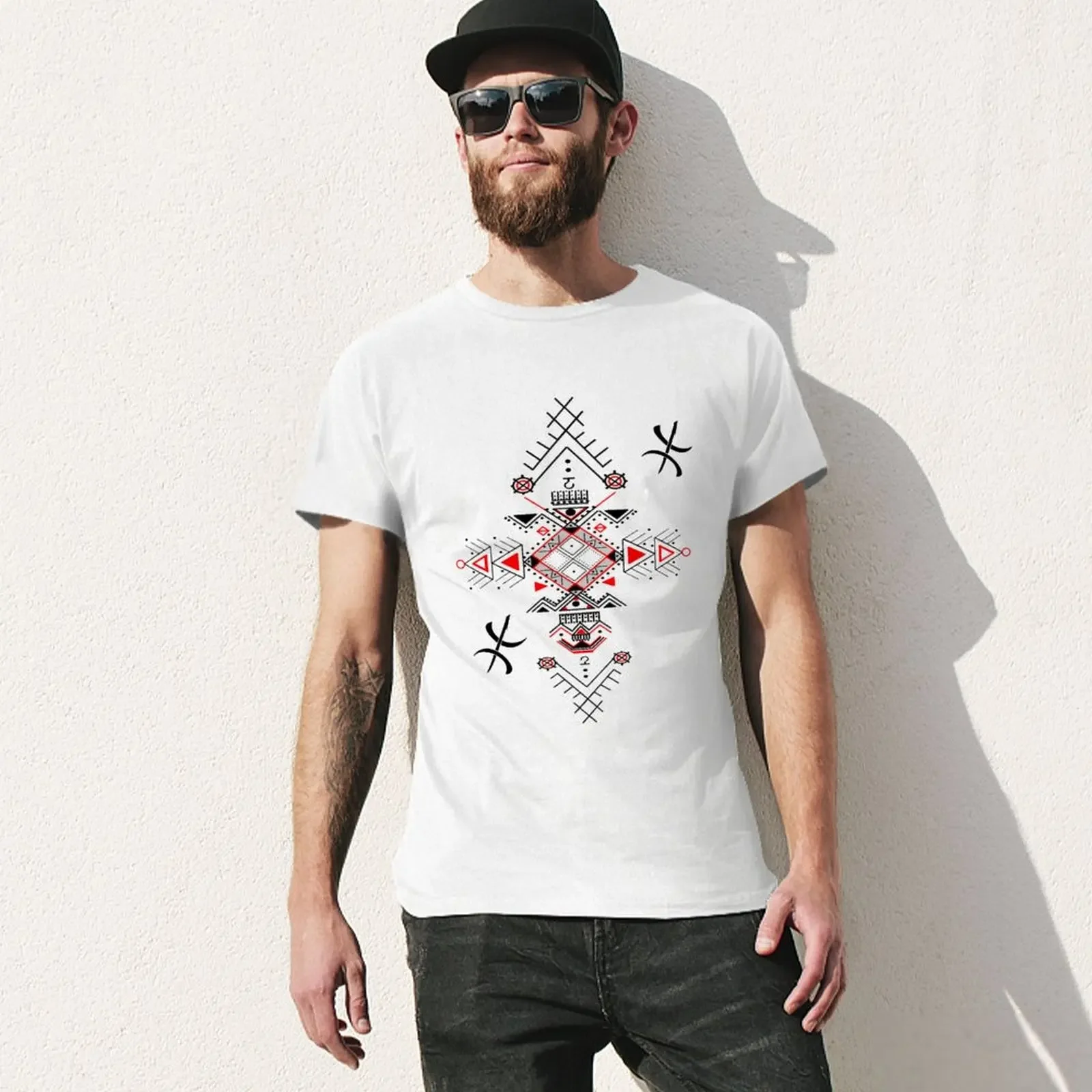 Amazigh Kabyle Berber patterns T-Shirt Blouse aesthetic clothes men clothes