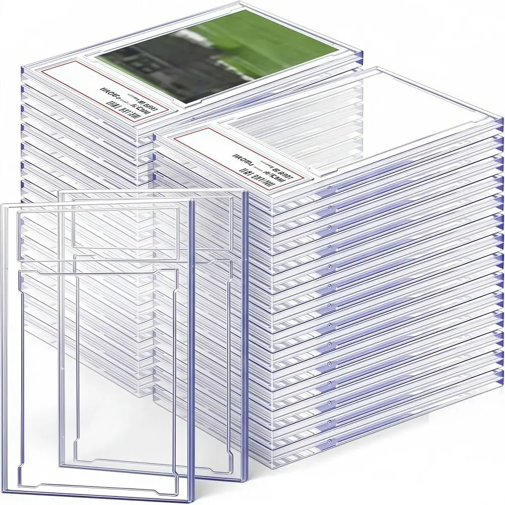 Transparent Graded Card Case UV Protection Sturdy 35PT Collectible Card Box Durable Removable Trading Card Protection Box