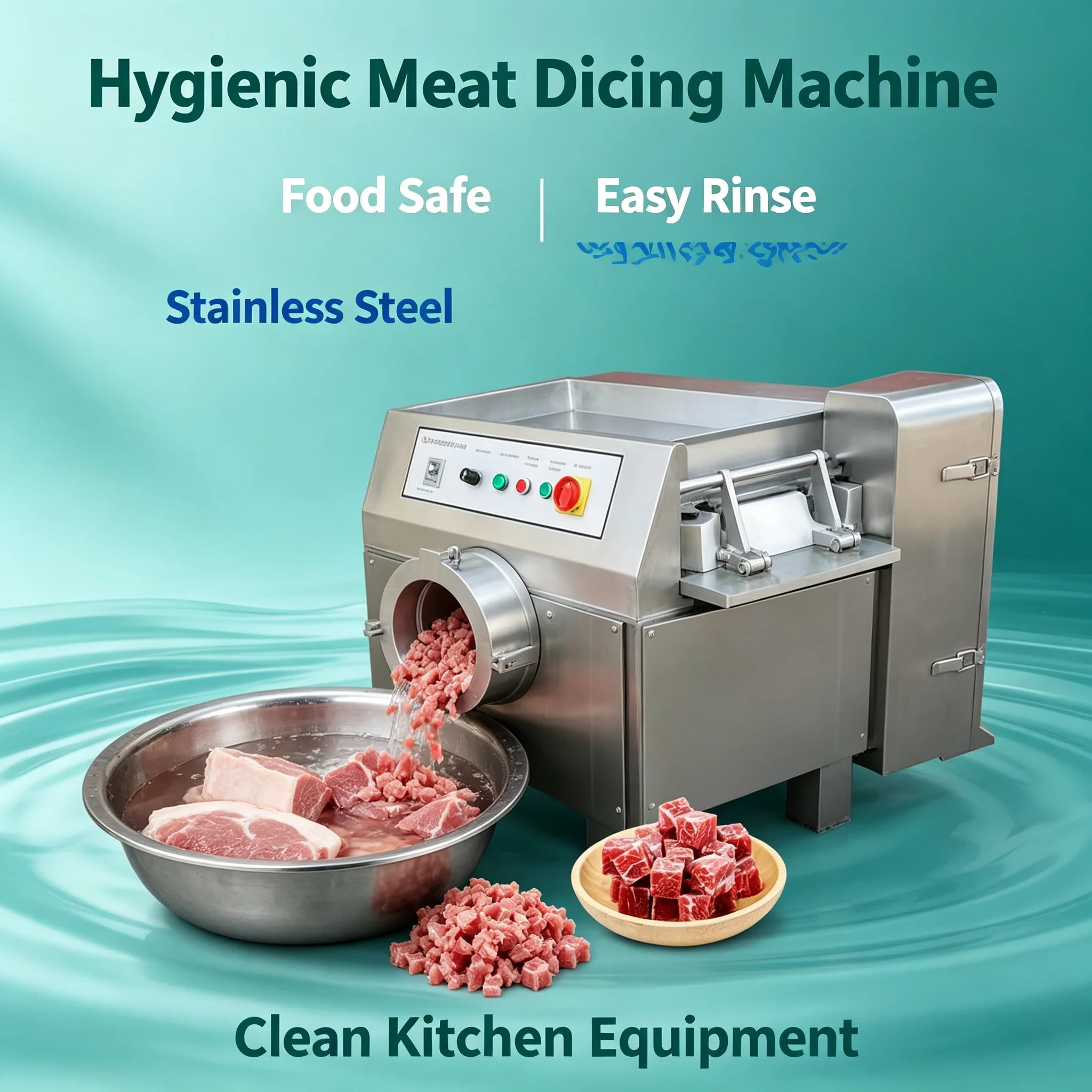 Frozen Meat Dicing Machine, High‑Output Cube Cutting Unit for Beef Mutton Pork Meat‑Processing Workshop Customized