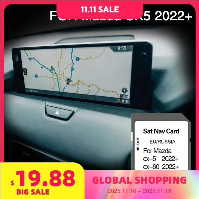 

32GB SD Map Card for Mazda CX-5 2022 Europe Automobile Navigation Accessories GPS Road Version Tracking