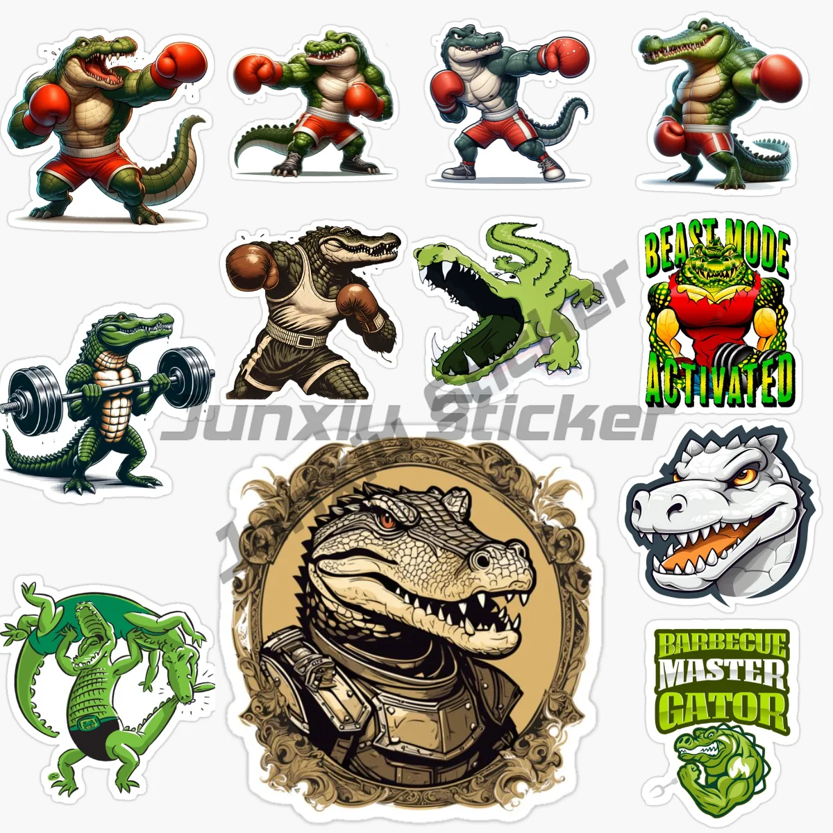 

Ferocious Strong Crocodile Sticker Laptop Car Window Truck Bicycle Van Helmet Racing PVC Vinyl Self-adhesive Decal Customizable