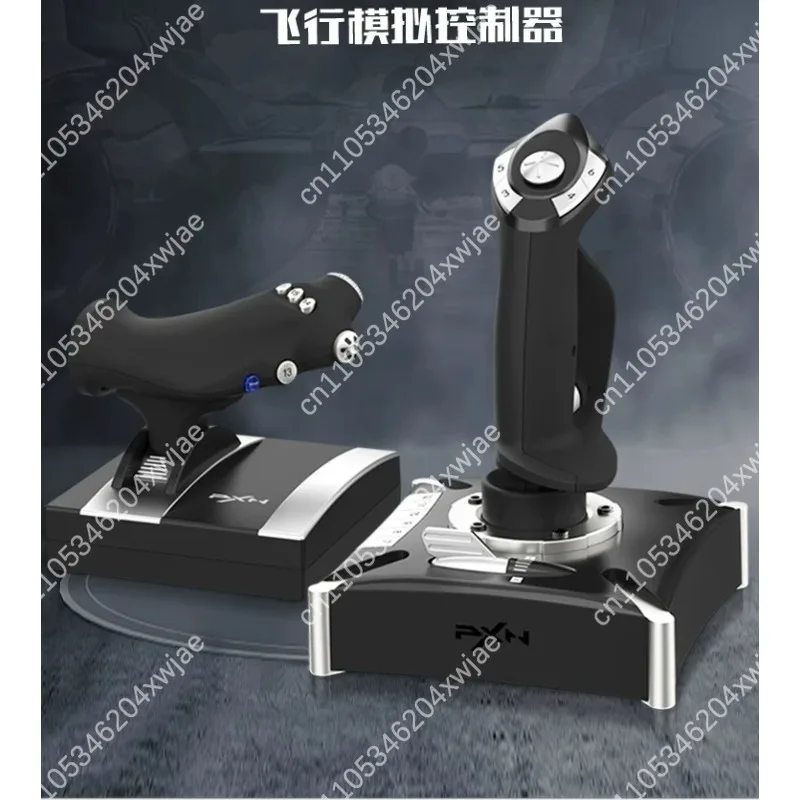 Flight Simulator Joystick, USB PC Flight Stick Controller with Throttle, Programmable Gamepad for X-Plane Flight Games Set