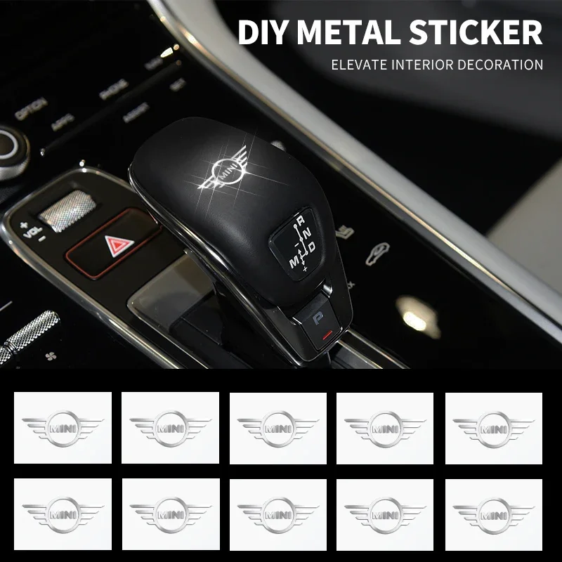 For BMW Fashion Car Logo Metal Stickers Decorat Emblem For BMW Mini Cooper R56 R50 R53 F56 R60 2011 2012 2013 2018 2019 Car Acce