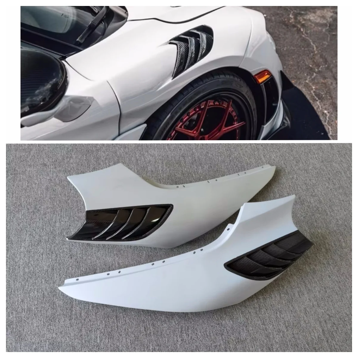 

Suitable for Upgrading McLaren 720S to Ry Style Semi Carbon Fiber Mudguard Body Kit