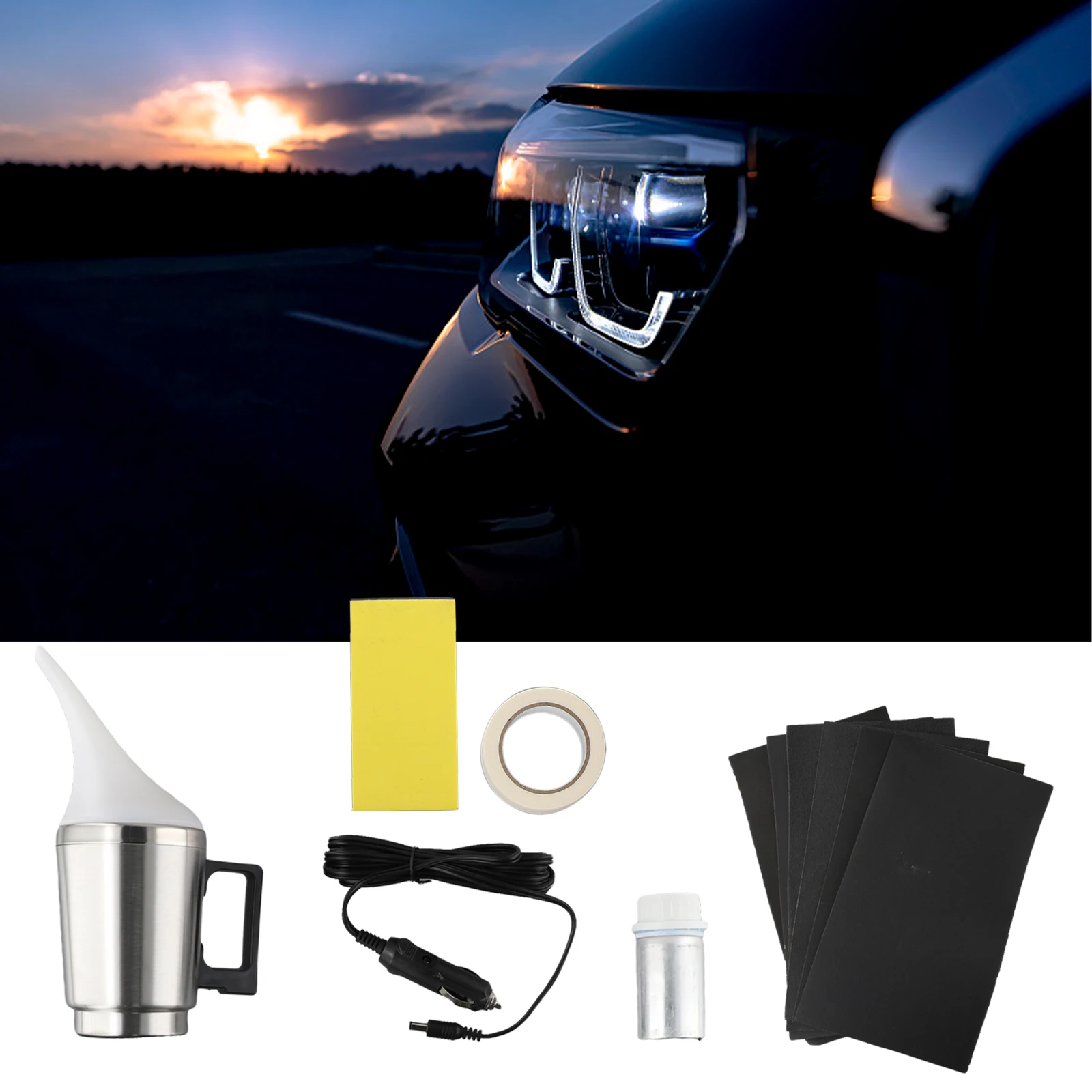 

Набор для ремонта царапин для восстановления фар, 50 мл, прозрачный слой высокой плотности, улучшает видимость, удаление окисления