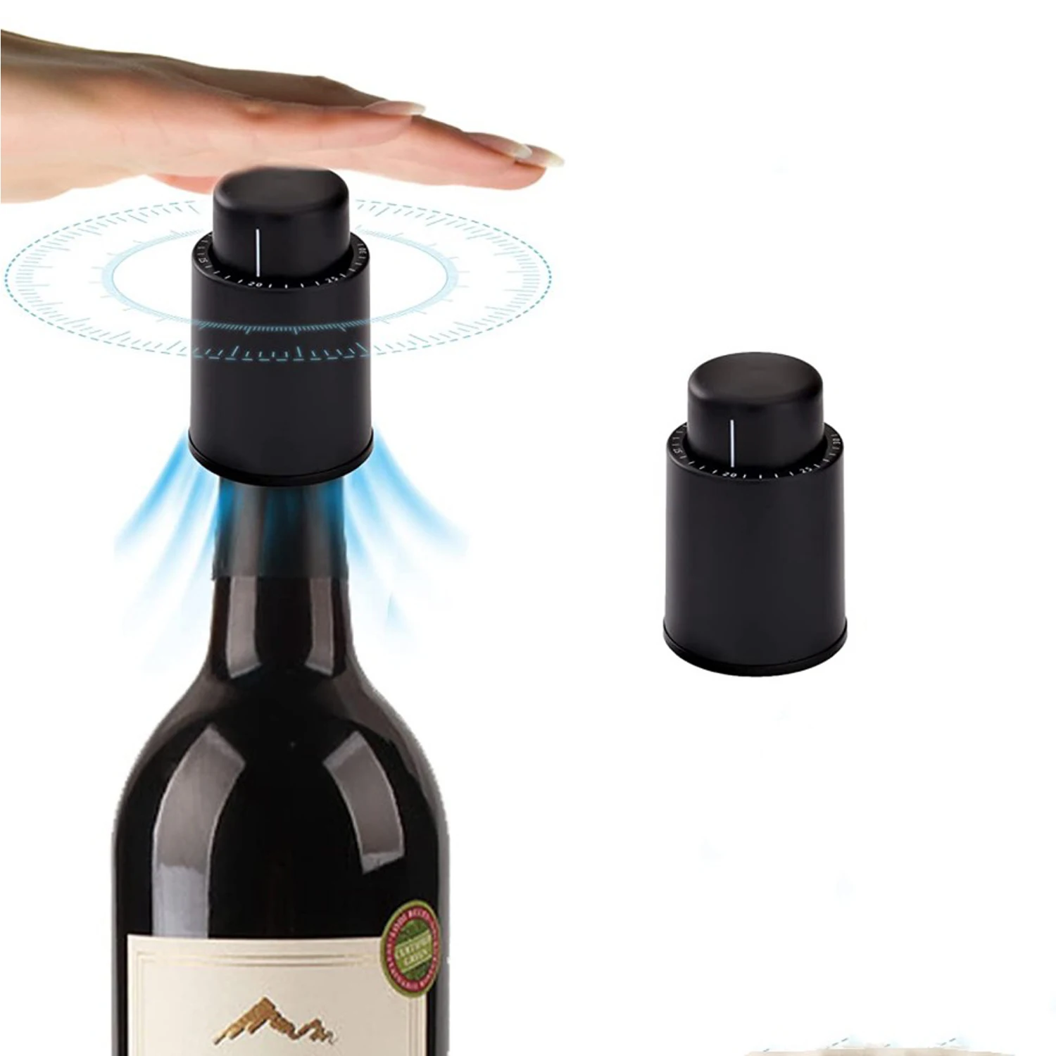 1PC Self-Locking Wine Stopper，Wine Pump Vacuum Stopper, Wine Savers Vacuum Pump Stopper For Glass Bottles
