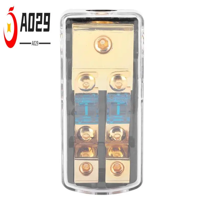 

A029-Fused Distribution Box Use For 0/4 Instrument Input To 4/8 Instrument Output Of Car And Ship Audio System 2-Way Fused