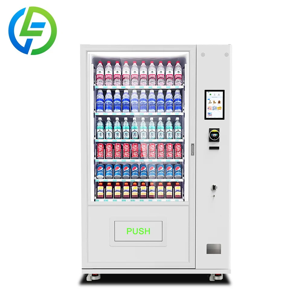 FOODLINE Factory Direct Combo Vending Machine Auto Cooling For Bottle Drinks Packed Snacks Mall Commercial Kiosk Gear view 2