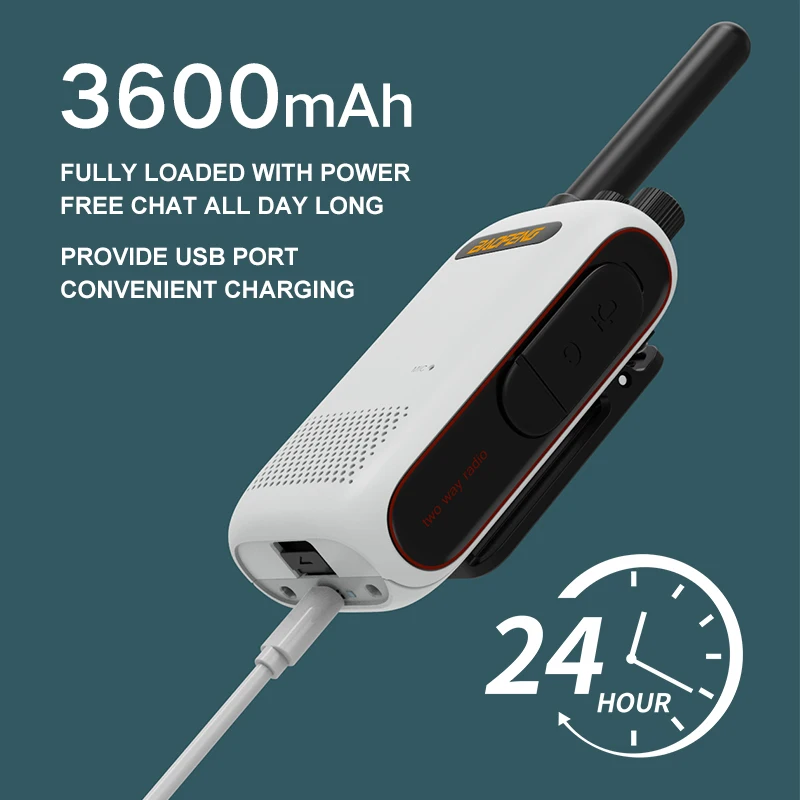 Baofeng Mini Handheld BF-358 Walkie Talkie USB Fast Charge Lighter Thiner Series Dual Band Dual Display 400-480 MHz