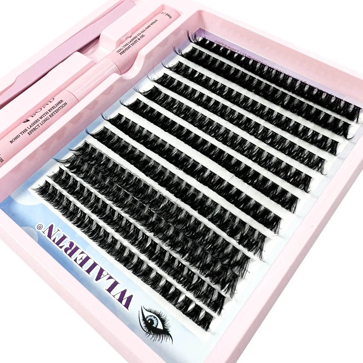 30D-80DDIYまつげエクステキット、まつげ接着剤とシーリングリムーバー、まつげ240個、まつげ接着用メイクツール、接着剤