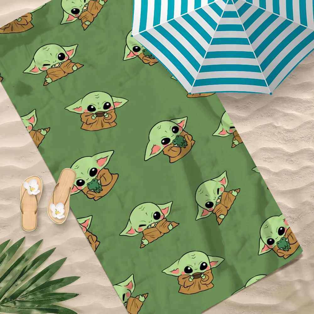 

Y-Yoda Towel Beach Quick Cute Dry Pool Baby Cartoon Camping Towels Travel Soft Gift Gym Shower Sports