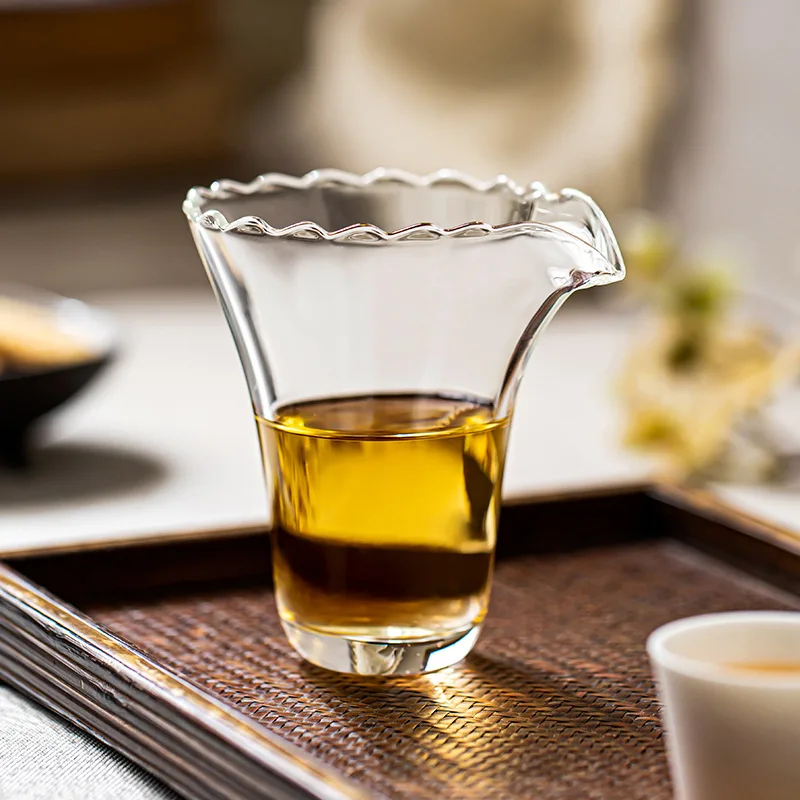 

Японская стеклянная термостойкая чаша для чая (чахай) в японском стиле, утолщенная, прозрачная, для домашнего использования, аксессуар для чайного набора Кунг-фу