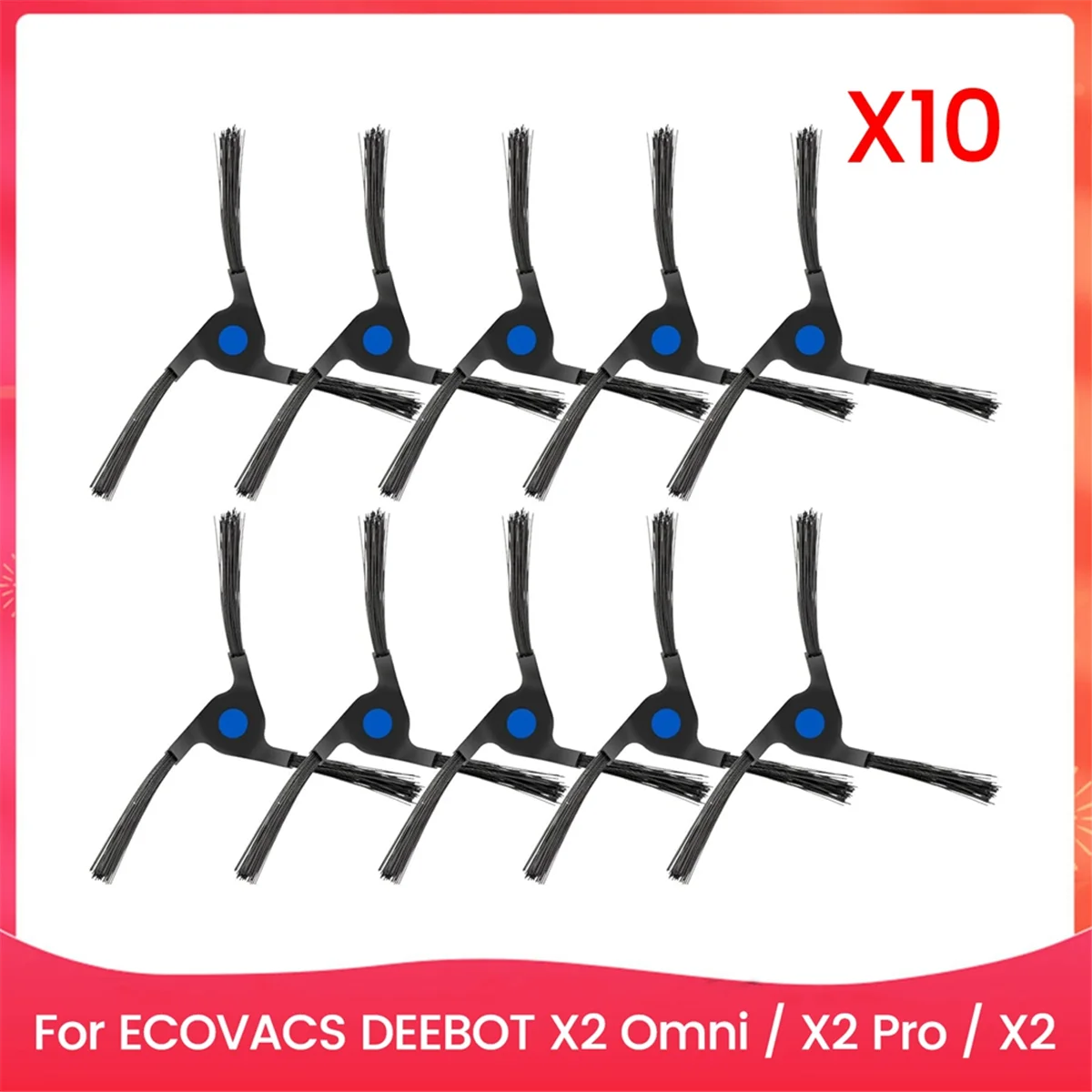 Side Brushes Replacement Parts for ECOVACS DEEBOT X2 Omni / X2 Pro / X2, Robotic Vacuum Replacement Side Brush Accessory