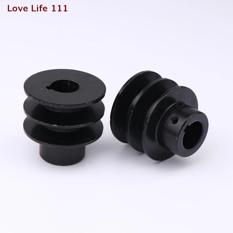 New 19/20mm Double Groove Flat Key Shaft V Belt Pulley For 168F 170F Engine Accessories