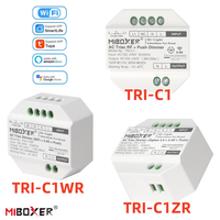 MiBoxer TRI-C1/ TRI-C1WR/ TRI-C1ZR AC Triac Dimmer RF Push Dimmer 110-240V App /Voice /Remote Control for LED Bulb Lights