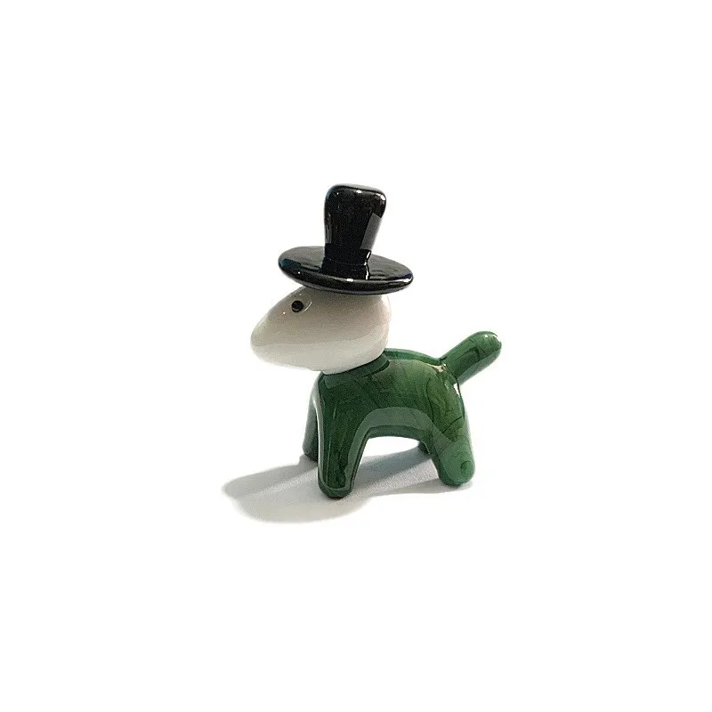 

Cute Abstract Mini Glass Dog Figurine Cartoon Animal Statue Ornament Home Table Decor Collection New Year Holiday Gift for Kids