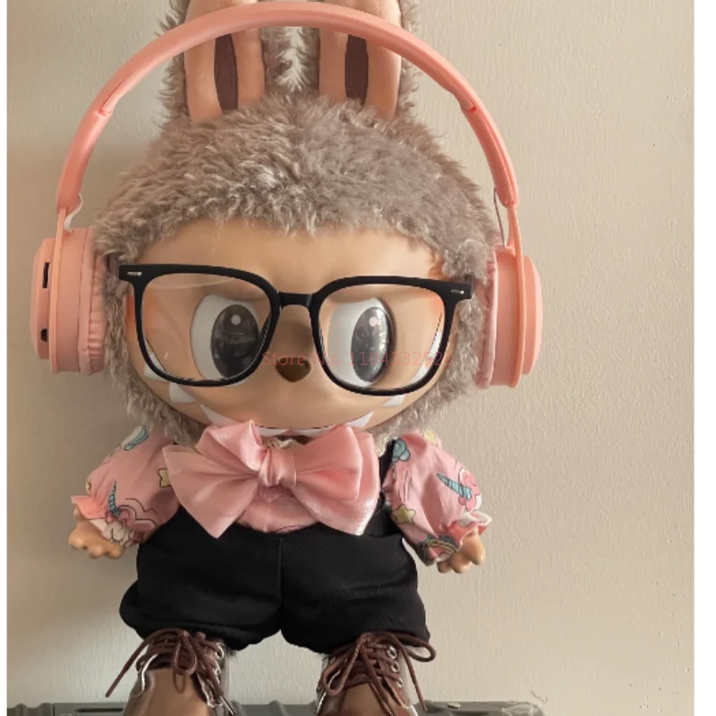 Alleen Kleding 38 cm Labubu Kleding Canvas Overalls Set Zimomo Mokoko Vervanging Accessoires Pop Outfit Kinderen Speelgoed Geschenken