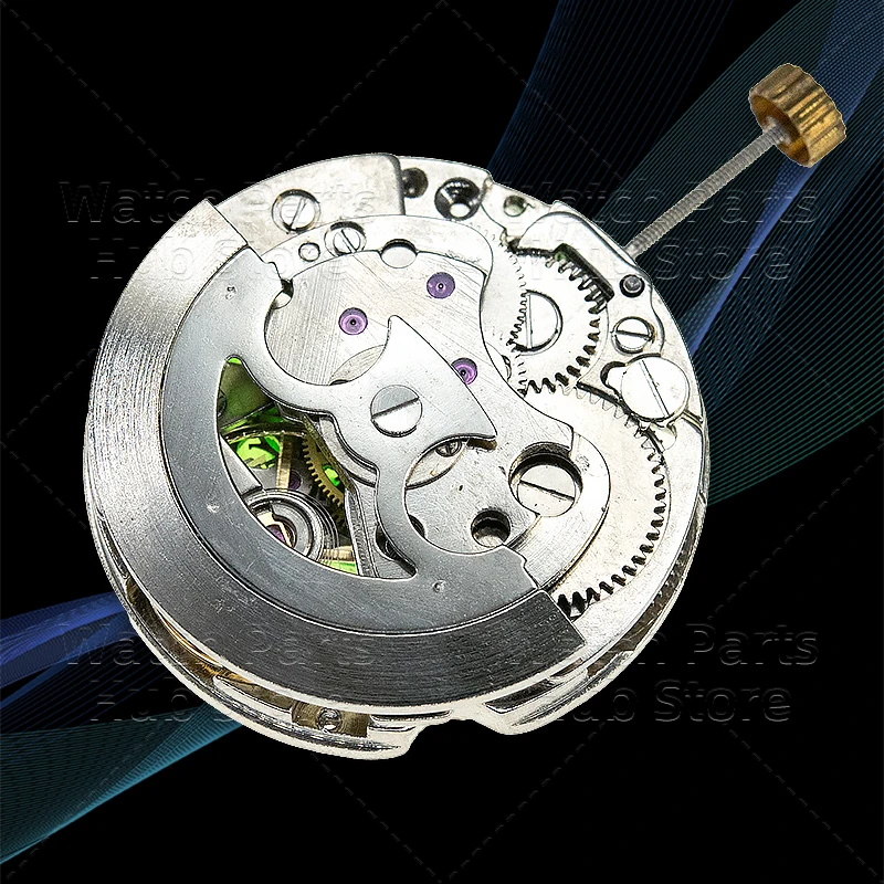 Automatic Watch Movement 7120 New Chinese Skeleton 3 Hands Silver