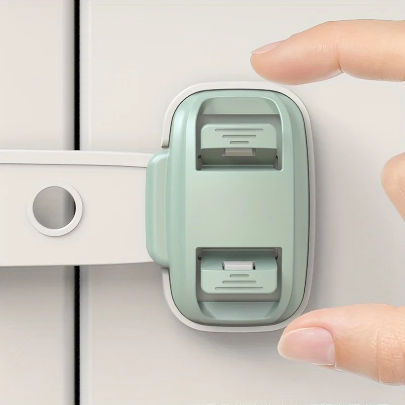 Dual Button Child Safety Lock Plastic Anti-Pinching Hand Children Safety Drawer Lock Multifunctional DIY Cabinet Drawer Locks