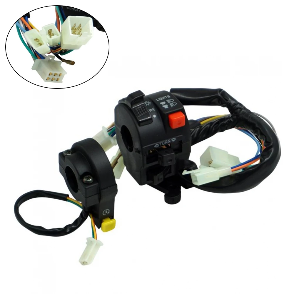 

1pc 22mm Multi-function Motorcycle Switches Motorbike Horn Button Turn Signal Electric Start Handlebar Controller Switch