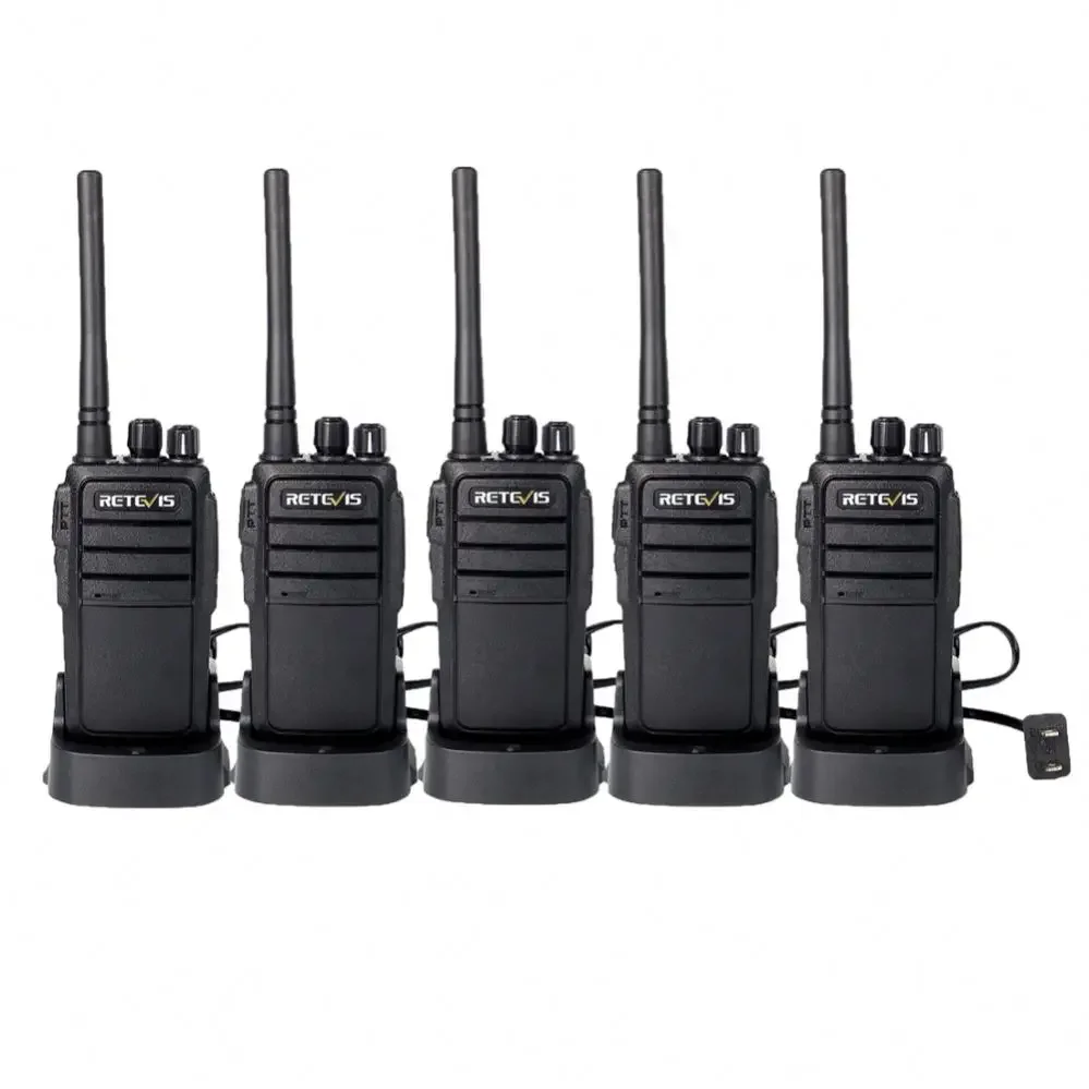 5Pack Retevis RT21 VOX Scrambler Squelch Security Walkie Talkie UHF400-480MHz 16CH 2.5W Business Commercial Two Way Radio Church