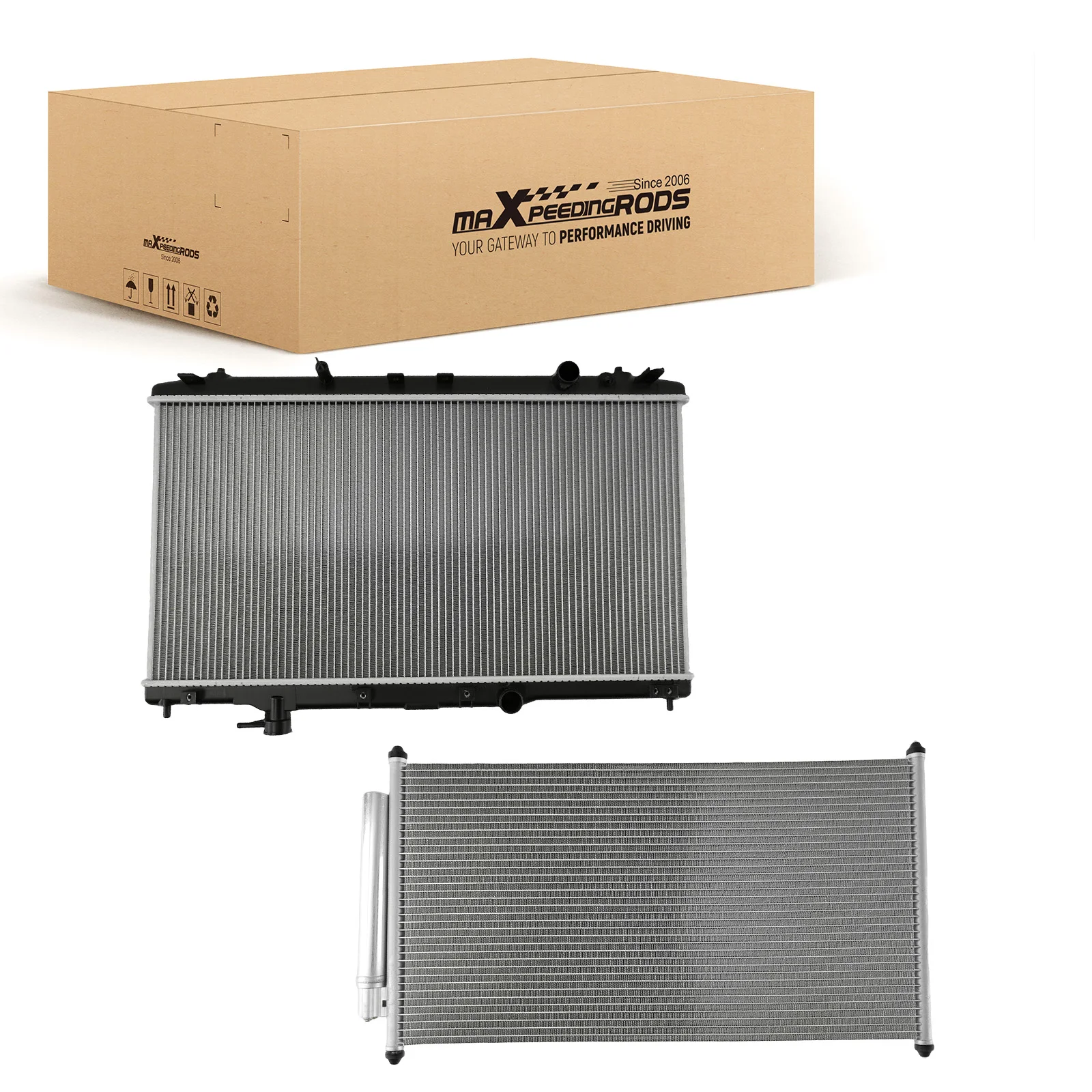 Aluminum Radiator & Condenser for Honda Accord 2013-2017 19010-5A2-A02 CU13363
