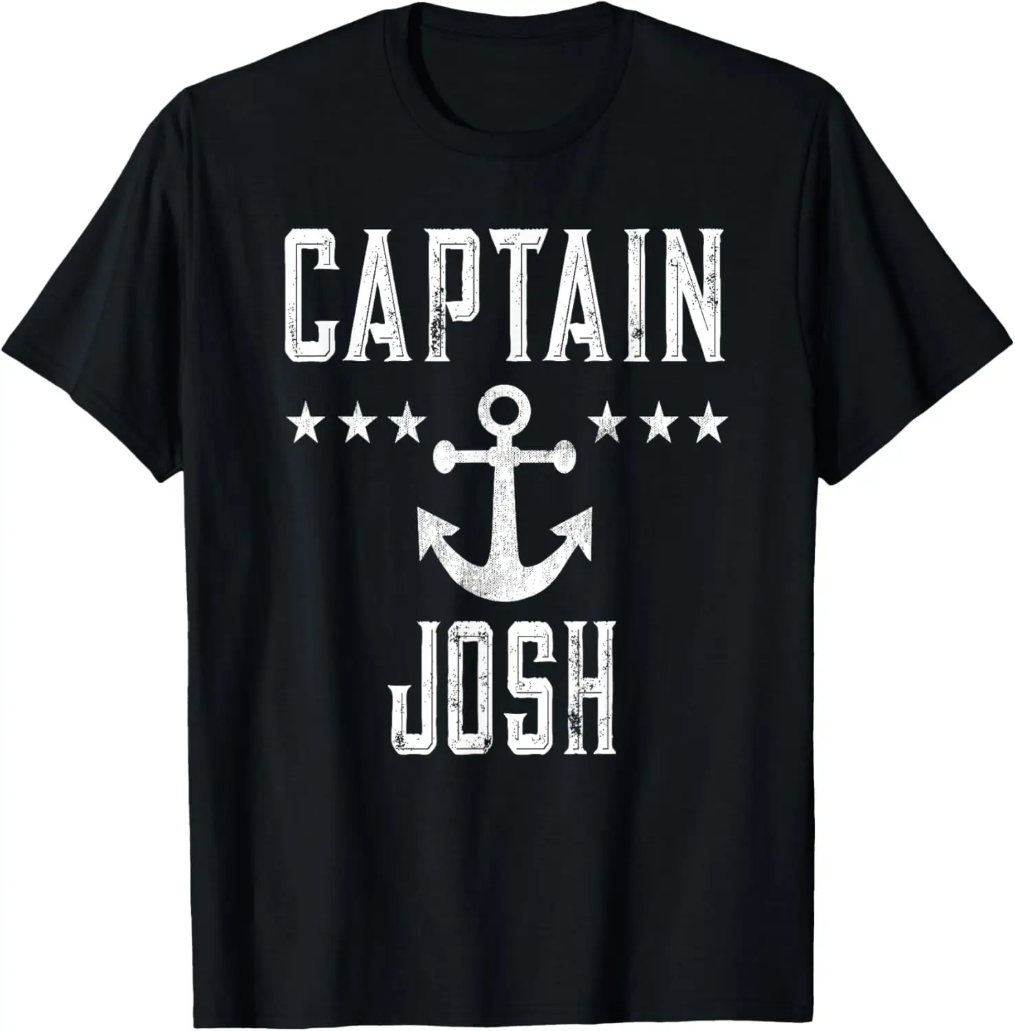 Captain Josh Vintage Personalized Pirate Party Boating T-Shirt