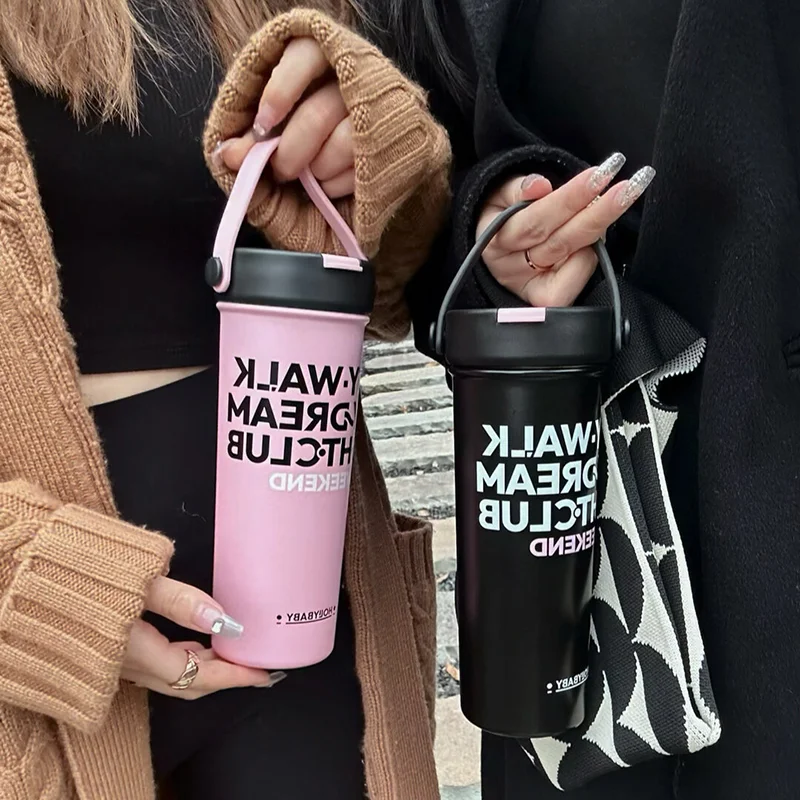 

Hollybaby Large Capacity Stainless Steel Insulated Water Bottle Straw Tea Brewing Portable Beauty High Value Fruit Tea Cup
