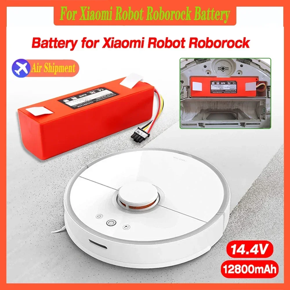 Original 14.4V 6500mAh Robotic Vacuum Cleaner Replacement Battery For Xiaomi Roborock S55 S60 S65 S50 S51 S5 MAX S6 Parts