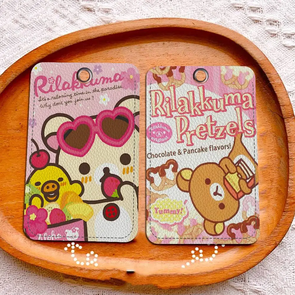 Cute Cartoon R-Rilakkuma Movie 1pc INS Creative Cartoon Student Campus Card Holder For Meal Card, Bus Card, Work Card, Etc