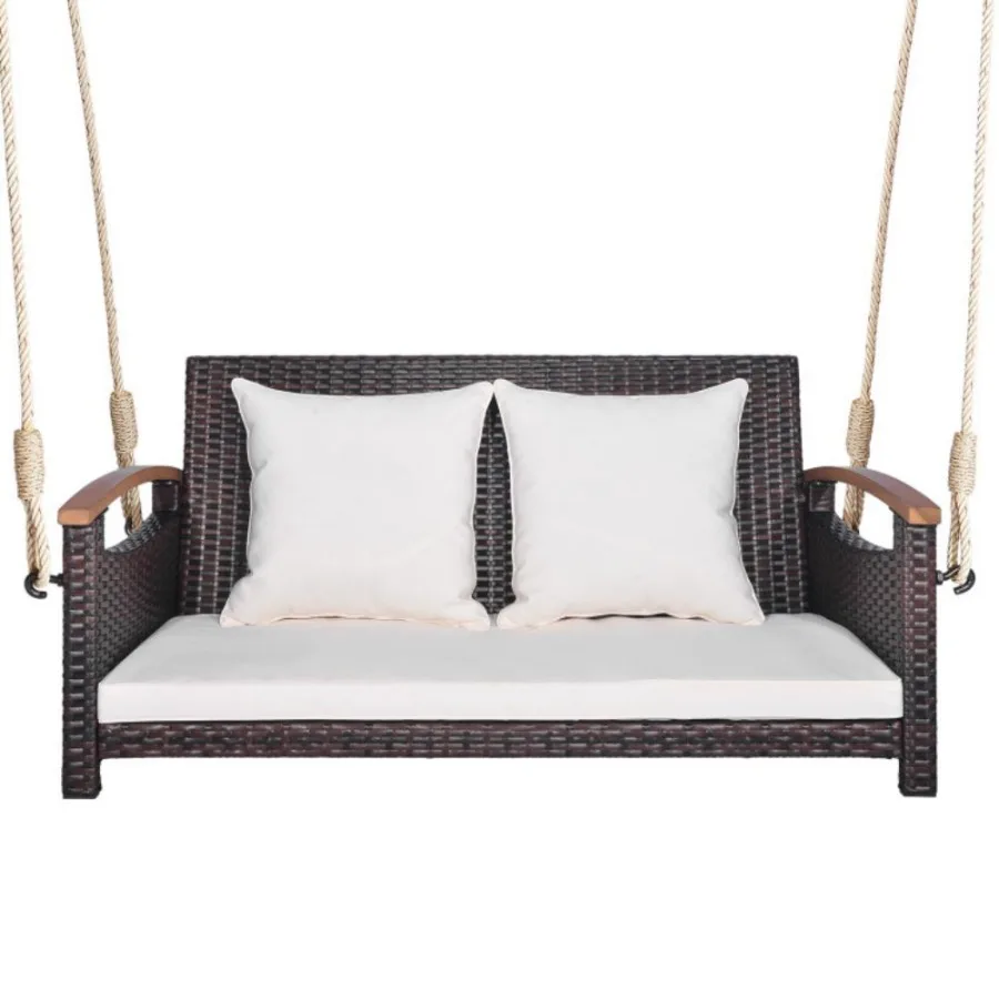 

2Person Patio Rattan Porch Swing