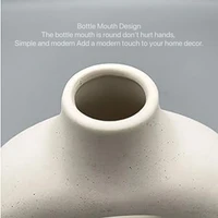 White Ceramic Vases, Modern Hollow Round Design vase 14
