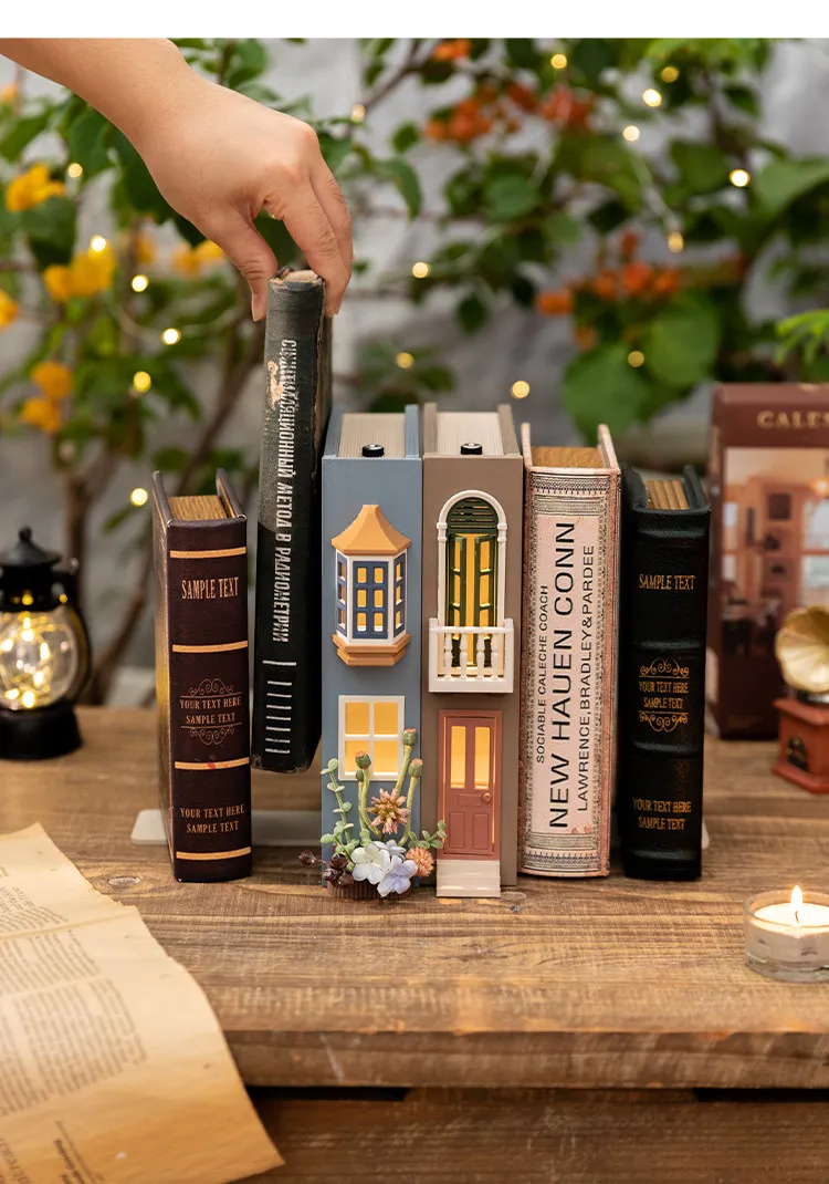 

Fake Book Decoration Creative Retro Blind Box Display Bookshelf TV Cabinet Ornament Children Room Atmosphere Night Light Gift