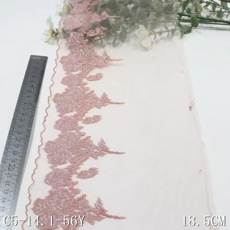 

1 ярд, ширина 18 см, верблюжий полиэстер, мягкая сетка, вышивка, кружевная отделка, аксессуары для платья, кружевная ткань, швейные поделки, материал куклы