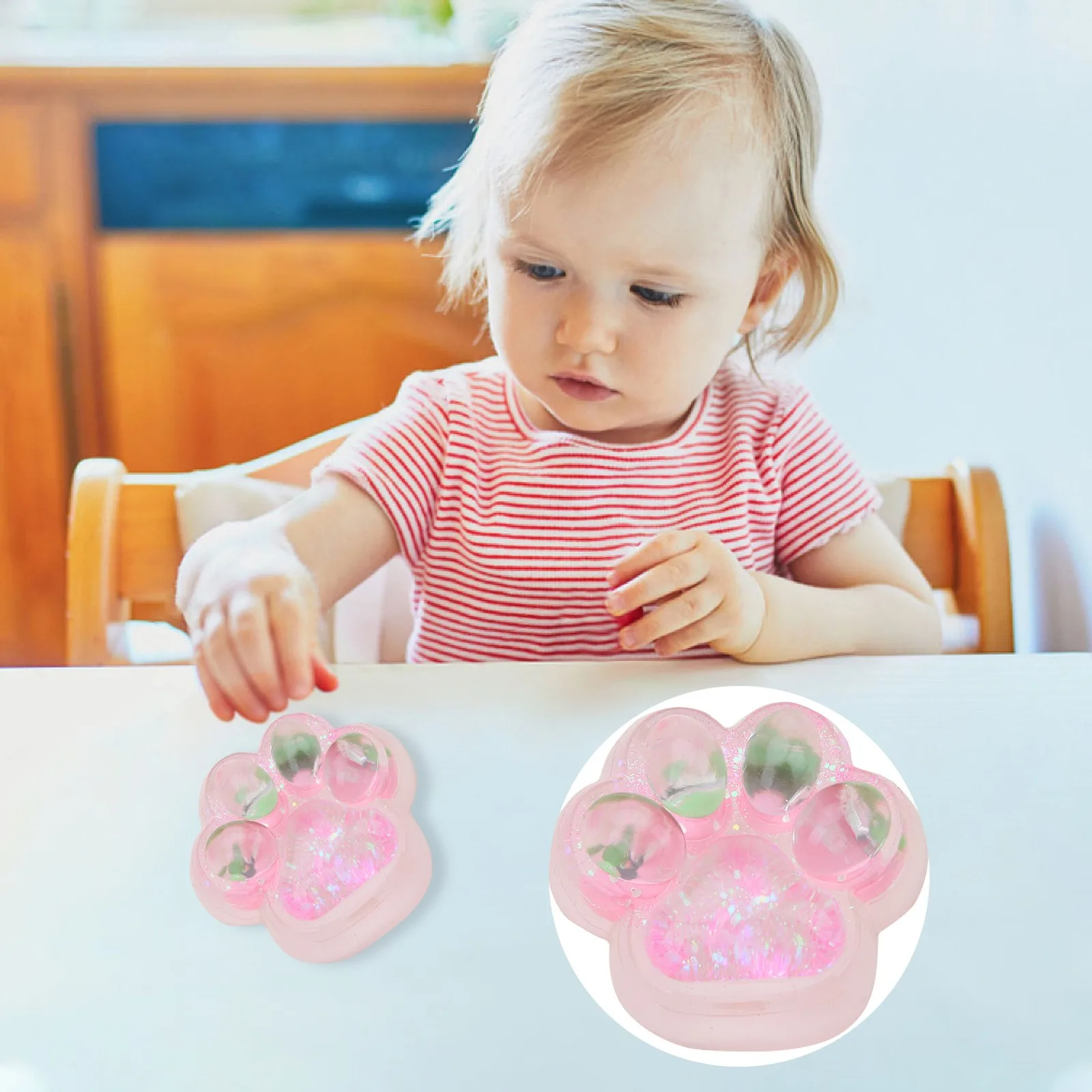 Divertido Juguete Antiestrés de Silicona con Forma de Pata de Gato, Mochi Fidget de Descompresión para Niñas y Niños, de Rebote Lento