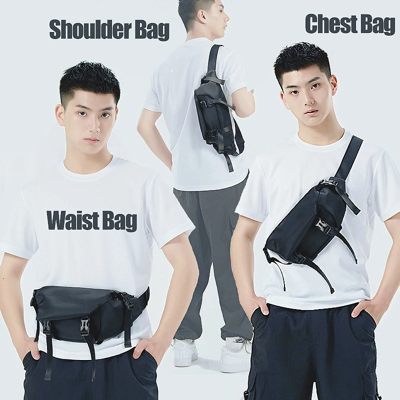 Male Sling Bag Waterproof, Brand Men's Shoulder Bags, Large Capacity Waist Pack,  Fashion Style Crossbody Backpack Leisure